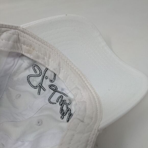 TBL Men's Slideback Hat White Adjustable Embroidered St. Lucia Logo Tourist - Picture 10 of 11